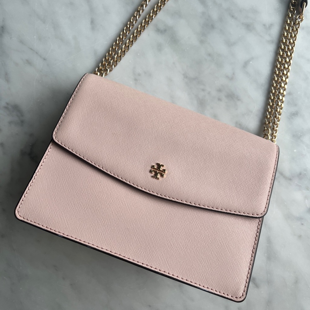 Tory Burch Robinson Convertible Crossbody Bag in Blush